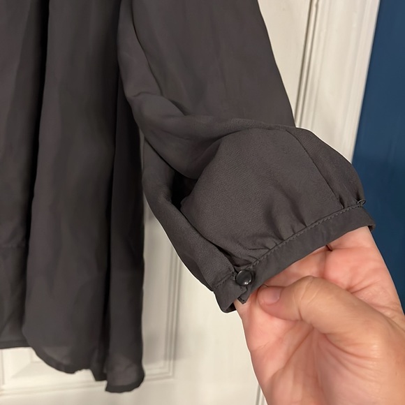 Juicy Couture Sequin and Gray Blouse- Size Large - Picture 4 of 5